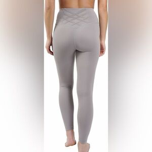 Yogalicious Gray Leggings with Criss-Cross Waist